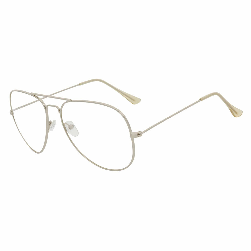 COOPER Aviator Blue Light Glasses | Silver Metal Frame