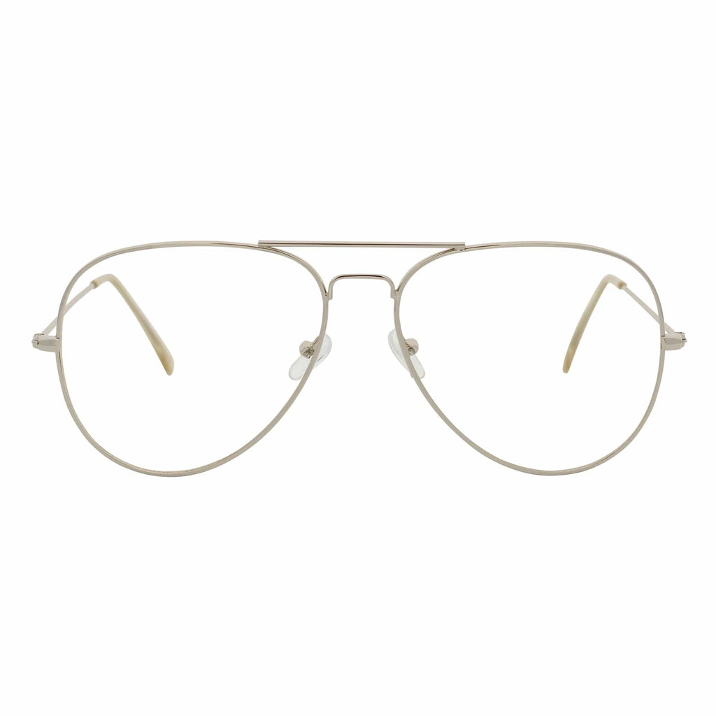 COOPER Aviator Blue Light Glasses | Silver Metal Frame