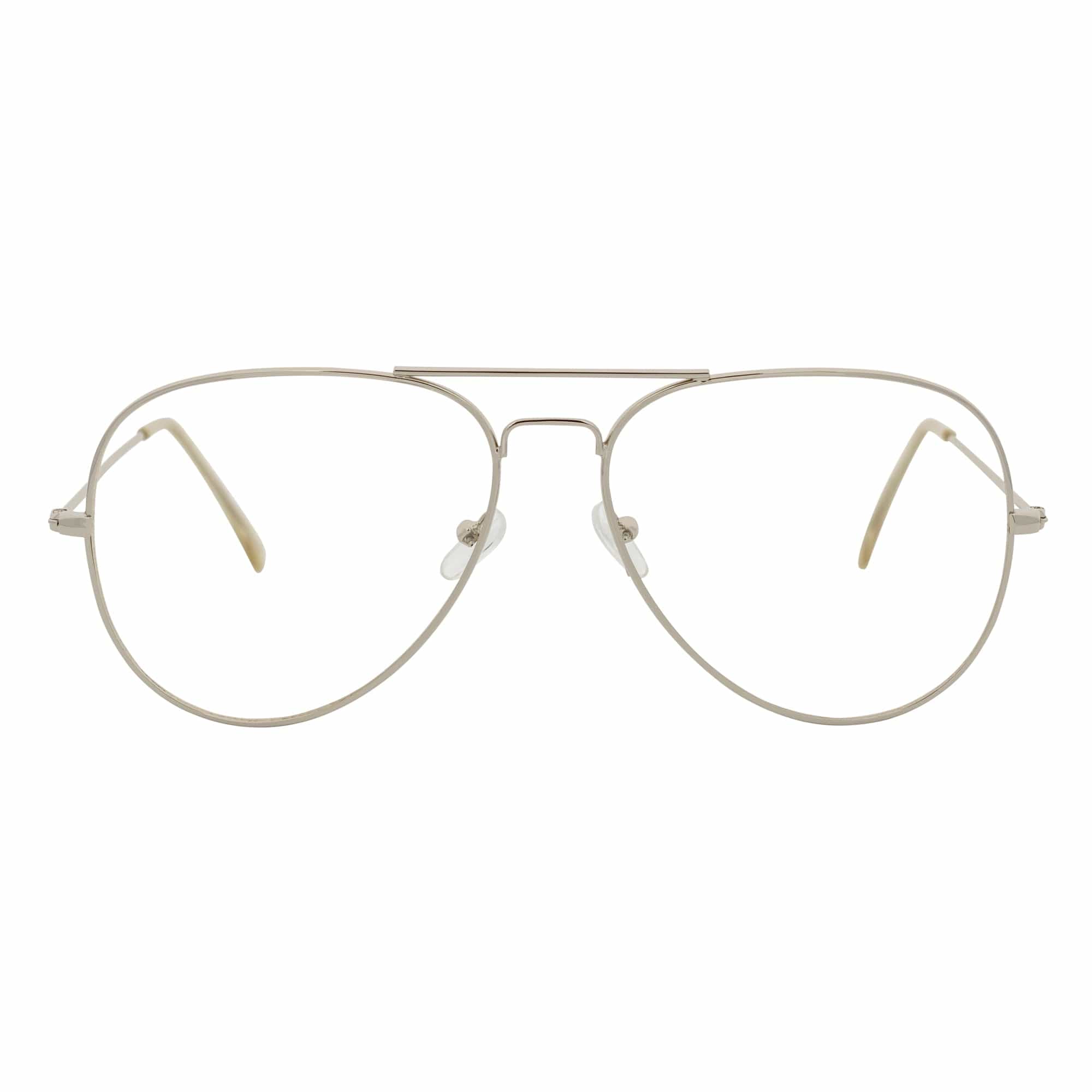 COOPER Aviator Blue Light Glasses | Silver Metal Frame