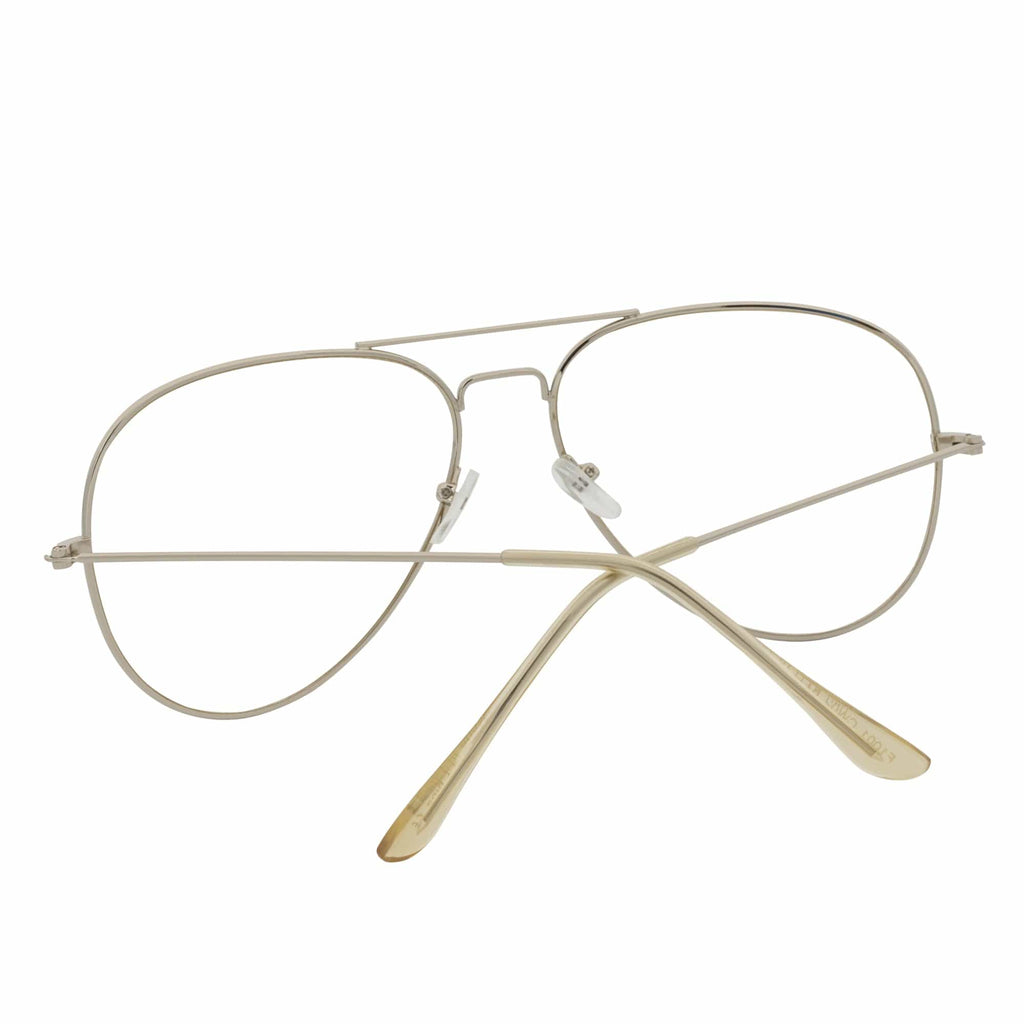 COOPER Aviator Blue Light Glasses | Silver Metal Frame