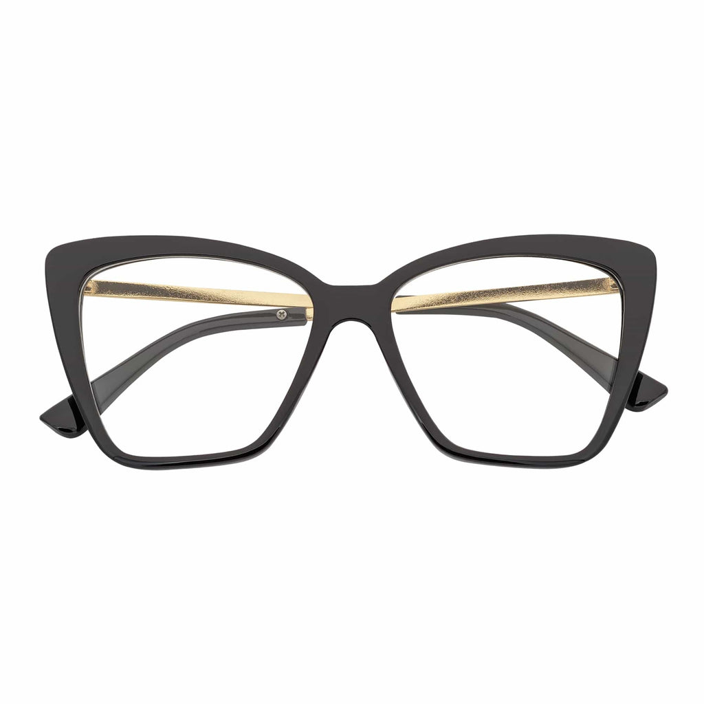 KATE Oversize Cat Eye Blue Light Glasses | Gloss Black