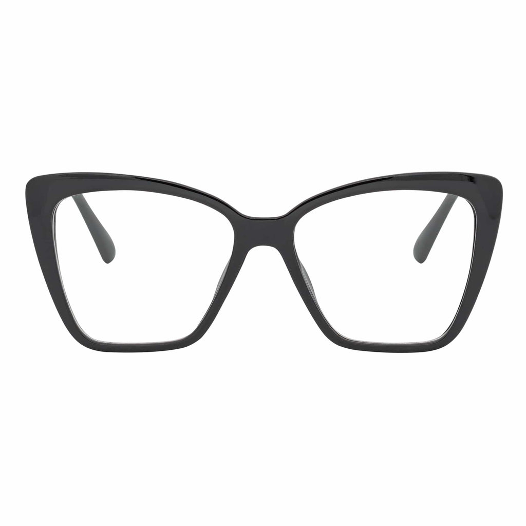 KATE Oversize Cat Eye Blue Light Glasses | Gloss Black