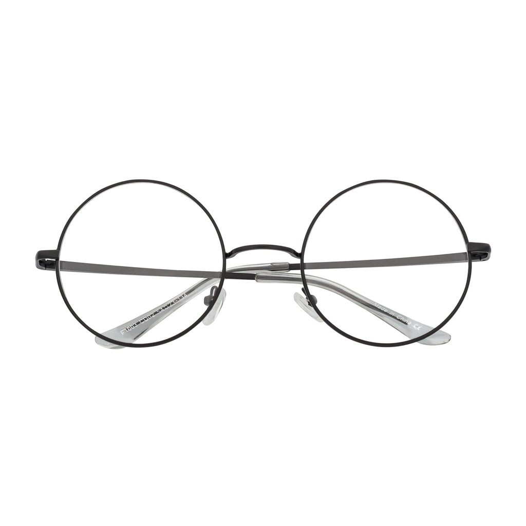 SCHOLAR Classic Round Blue Light Glasses | Black Metal Frame