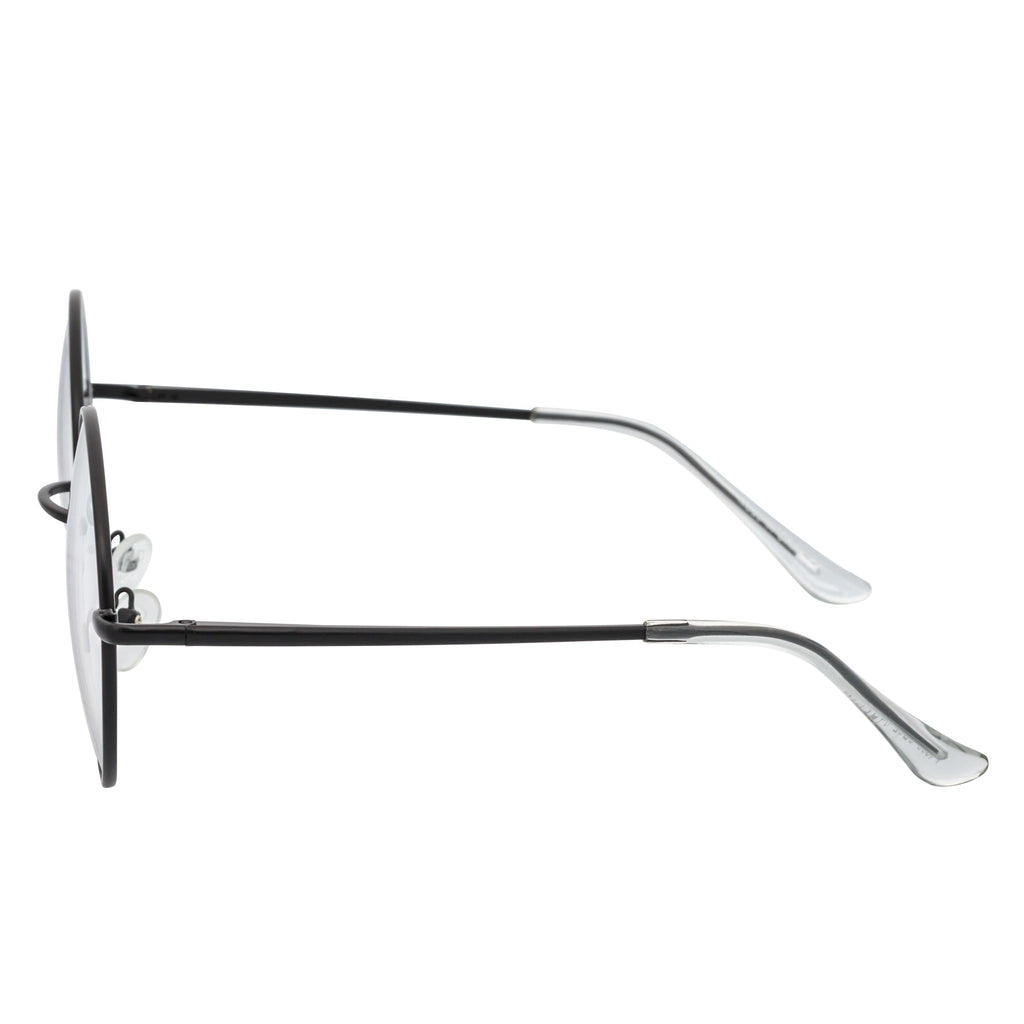 SCHOLAR Classic Round Blue Light Glasses | Black Metal Frame