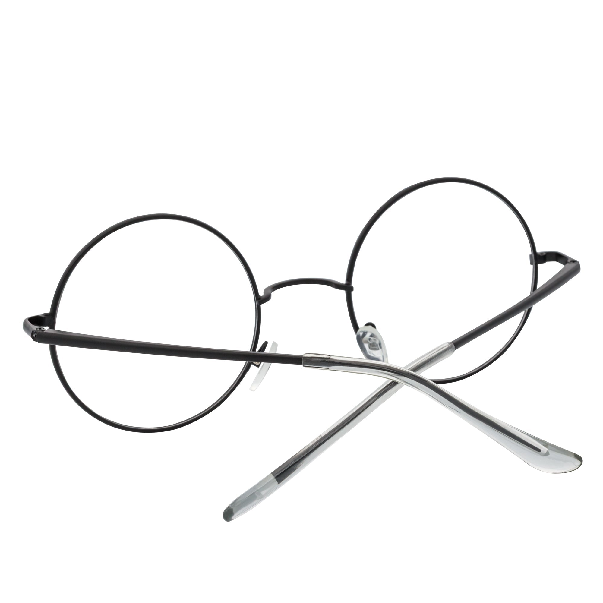 SCHOLAR Classic Round Blue Light Glasses | Black Metal Frame