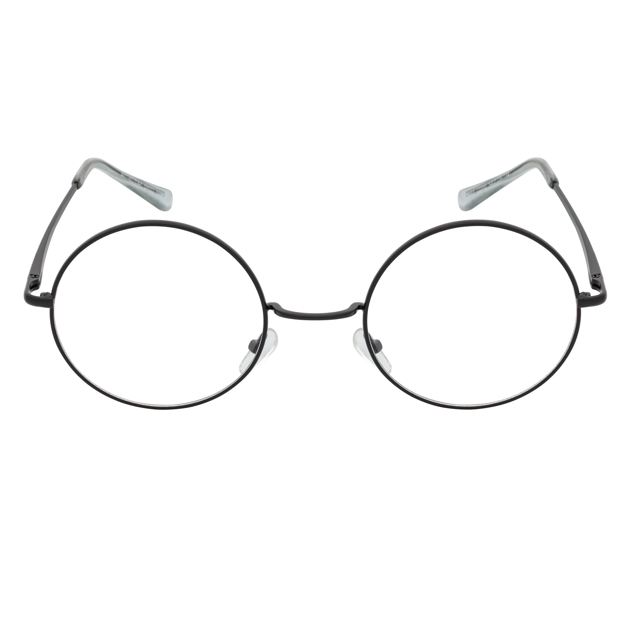 SCHOLAR Classic Round Blue Light Glasses | Black Metal Frame