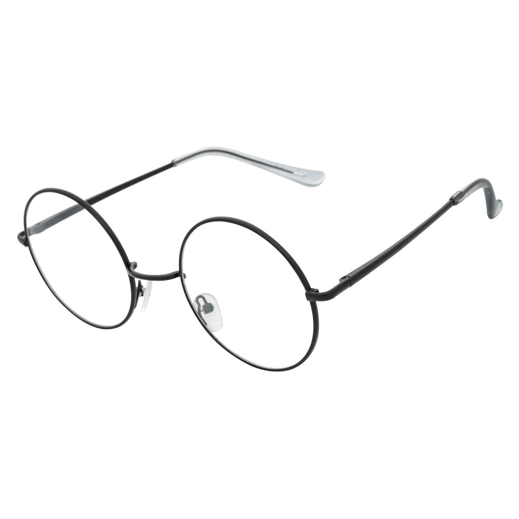 SCHOLAR Classic Round Blue Light Glasses | Black Metal Frame