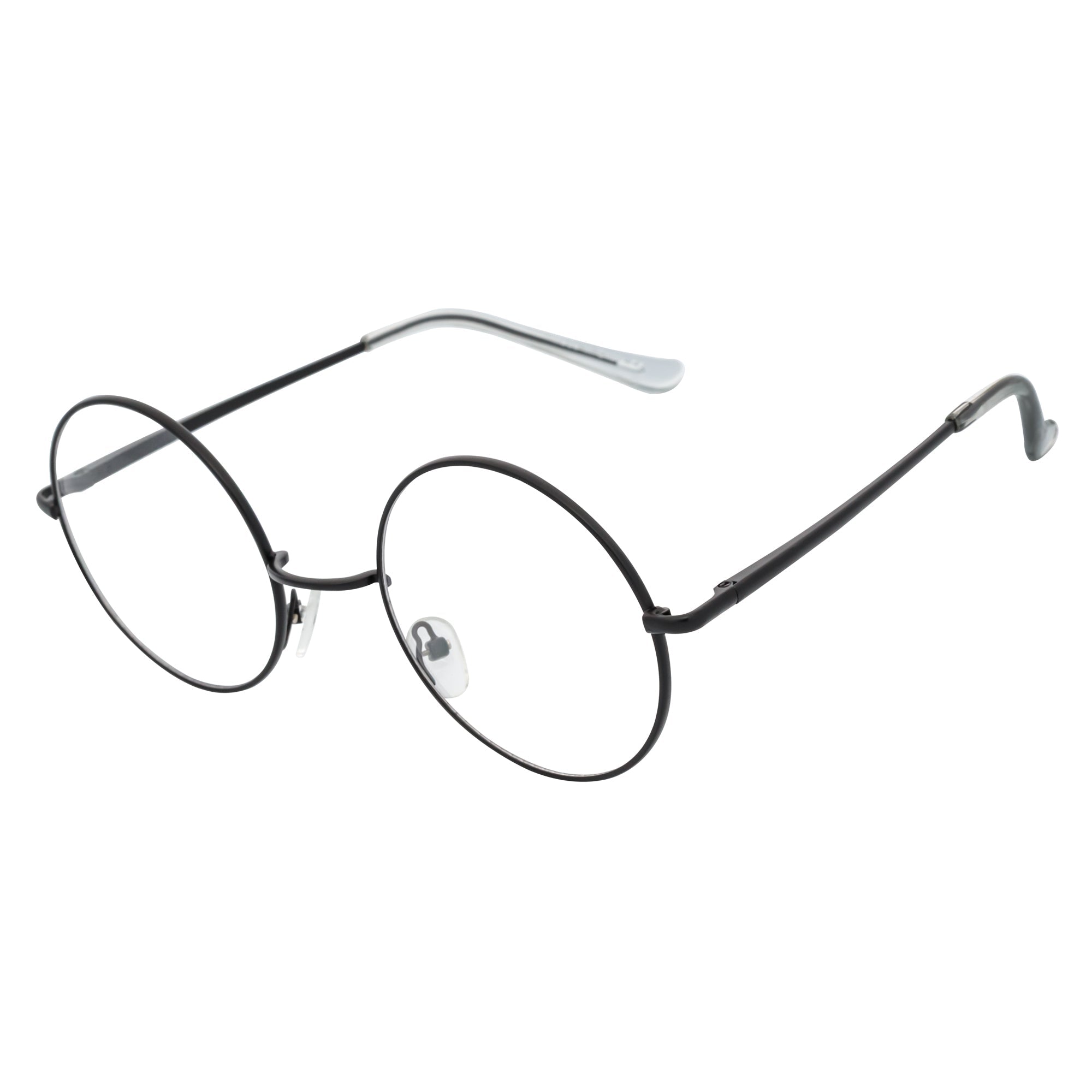 SCHOLAR Classic Round Blue Light Glasses | Black Metal Frame